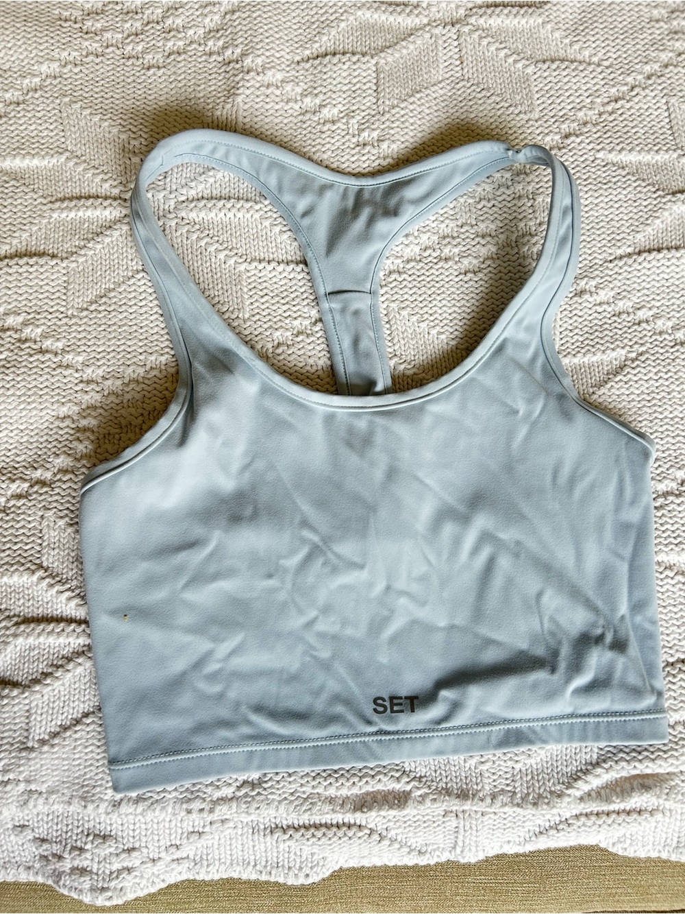 SET Active Pale Blue Racerback Sports Bra